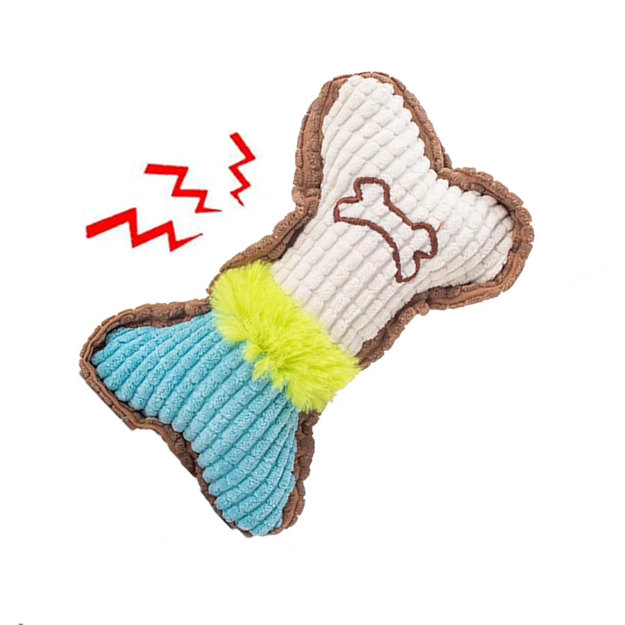 Osso de Peluche Interativo para Cães