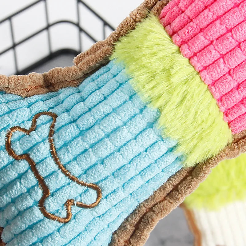 Osso de Peluche Interativo para Cães