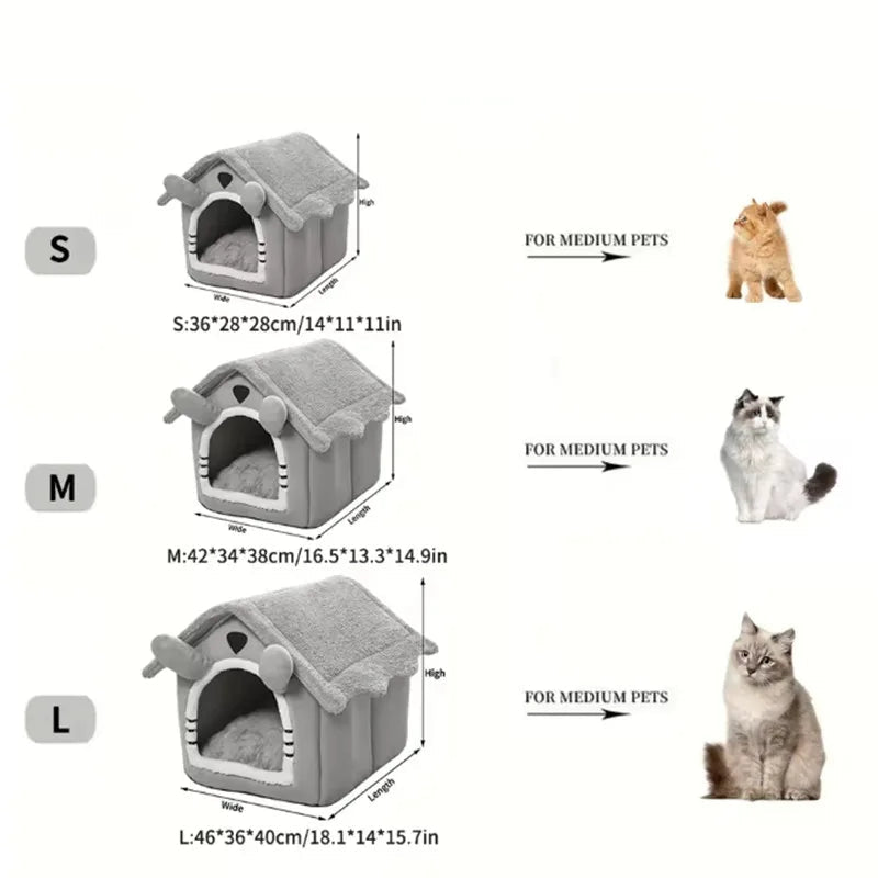 Casinha Aconchegante para Gatos e Cães Pequenos
